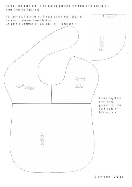 Extra-long Baby Bib Sewing Template - Merriment Design