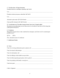 Postdischarge Followup Phone Call Documentation Form, Page 6