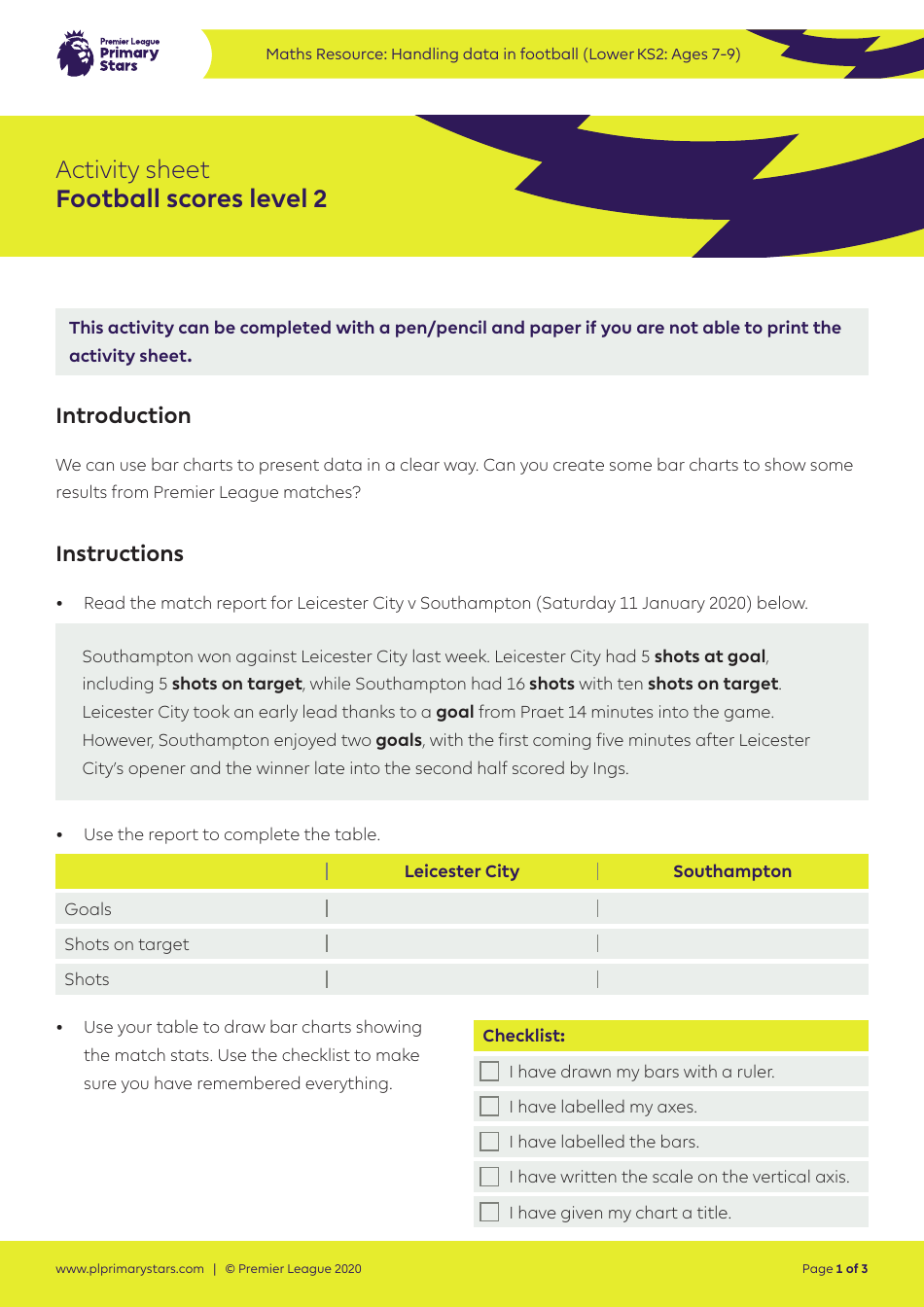 Football Scores Activity Sheet Templates - Premier League, Page 4