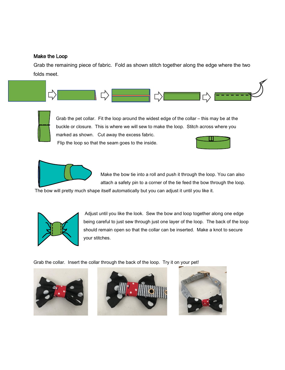 Pet Bow Tie Sewing Templates, Page 4