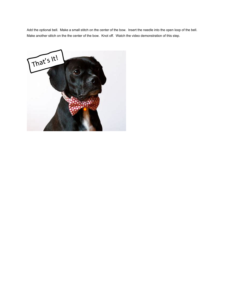 Pet Bow Tie Sewing Templates, Page 5