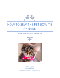 Document preview: Pet Bow Tie Sewing Templates