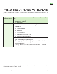 Weekly Lesson Planning Template