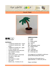 Document preview: Palm Tree Crochet Pattern