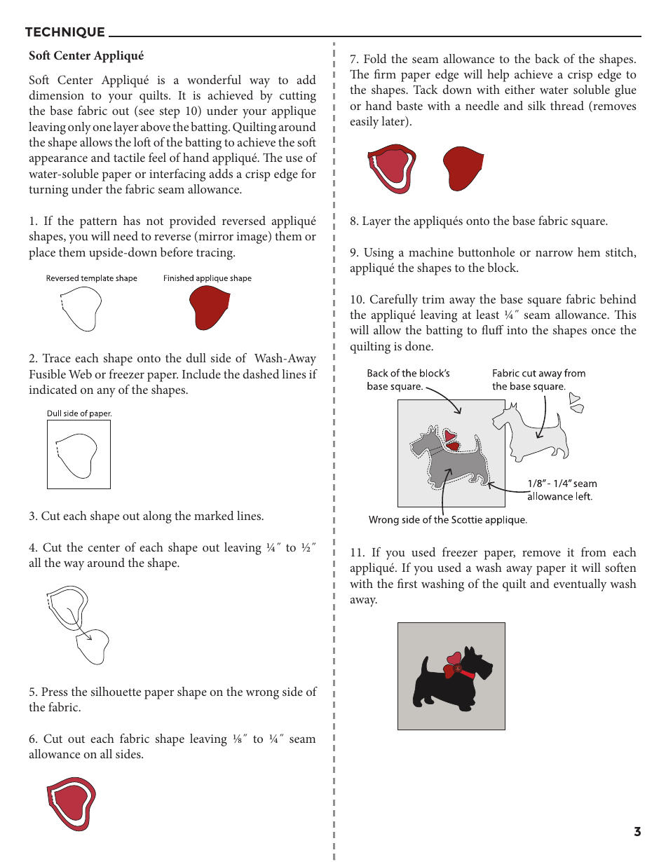 Scottie Dog Quilt Pattern Templates, Page 3