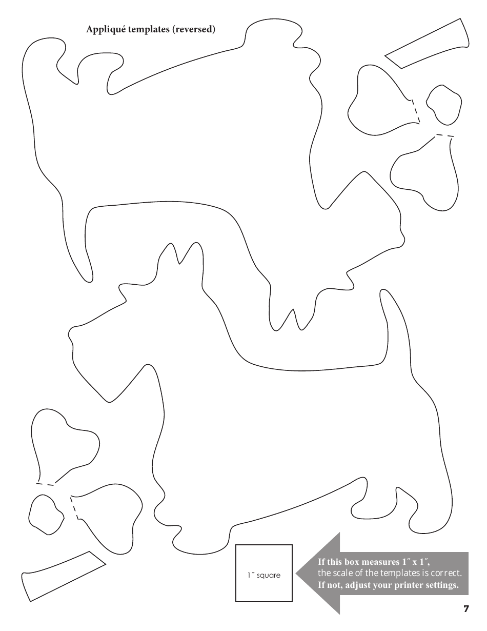 Scottie Dog Quilt Pattern Templates, Page 7