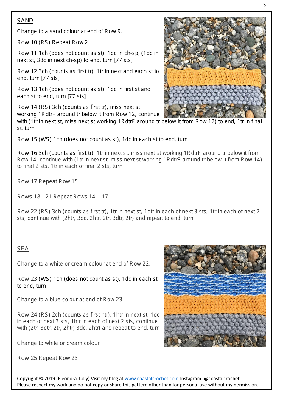 Coastal Scene Crochet Pattern, Page 3