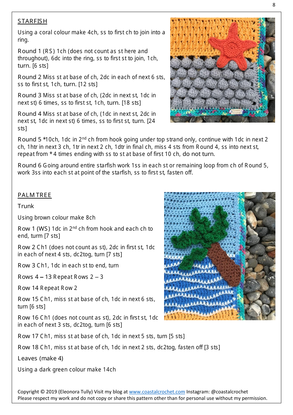 Coastal Scene Crochet Pattern, Page 8