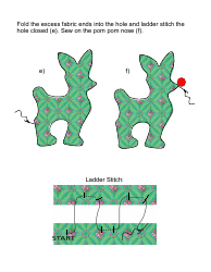 Reindeer Sewing Pattern Template, Page 4