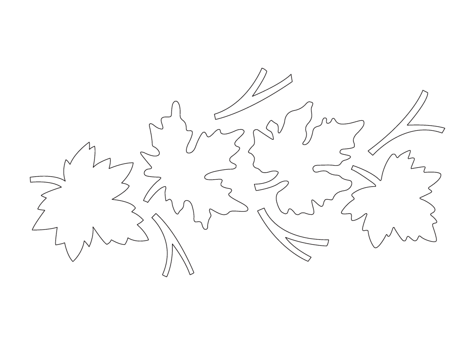 Leaf Templates - Black and White Download Printable PDF | Templateroller