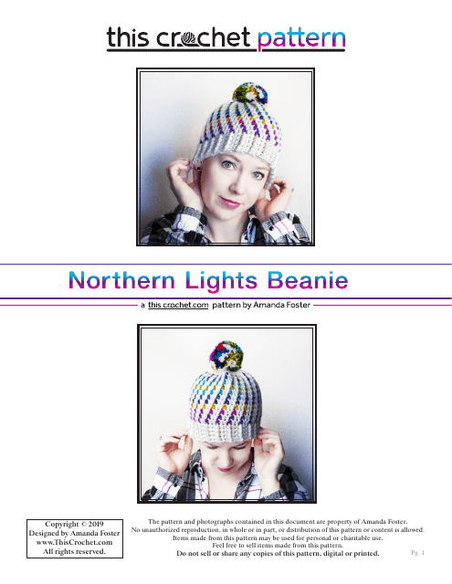 Northern Lights Beanie Crochet Pattern