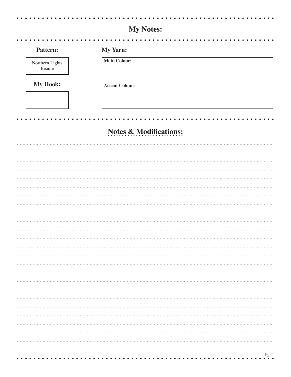 Northern Lights Beanie Crochet Pattern, Page 4