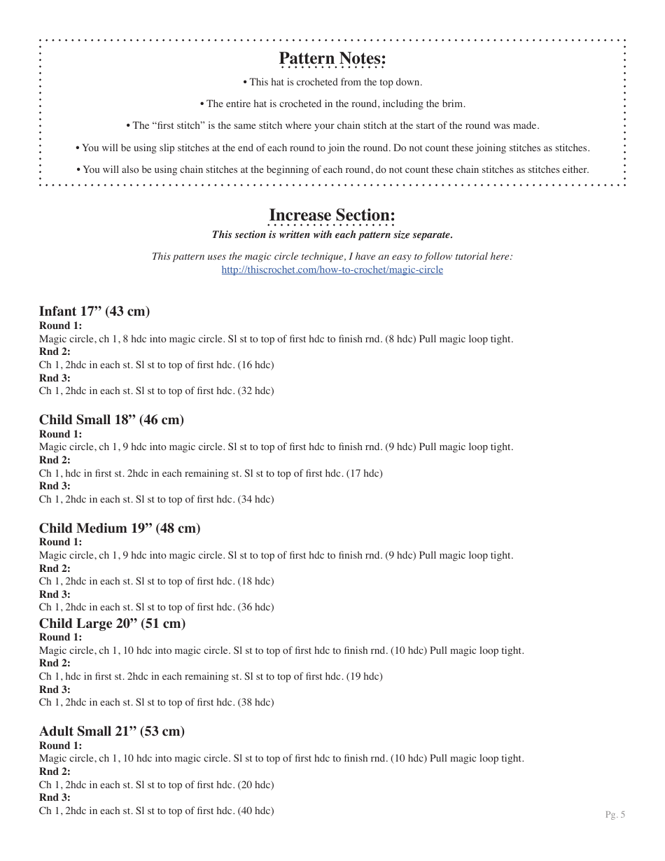 Northern Lights Beanie Crochet Pattern, Page 5