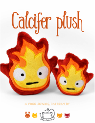 Calcifer Plush Sewing Pattern Templates
