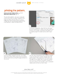 Calcifer Plush Sewing Pattern Templates, Page 4