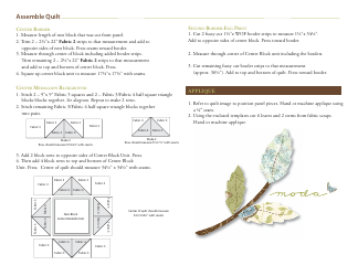 Cherish Nature Quilt Pattern Template, Page 3