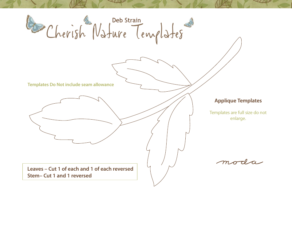 Cherish Nature Quilt Pattern Template, Page 5