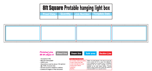 8ft Square Portable Hanging Light Box