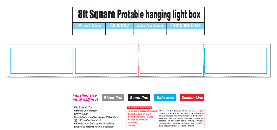 8ft Square Portable Hanging Light Box, Page 1