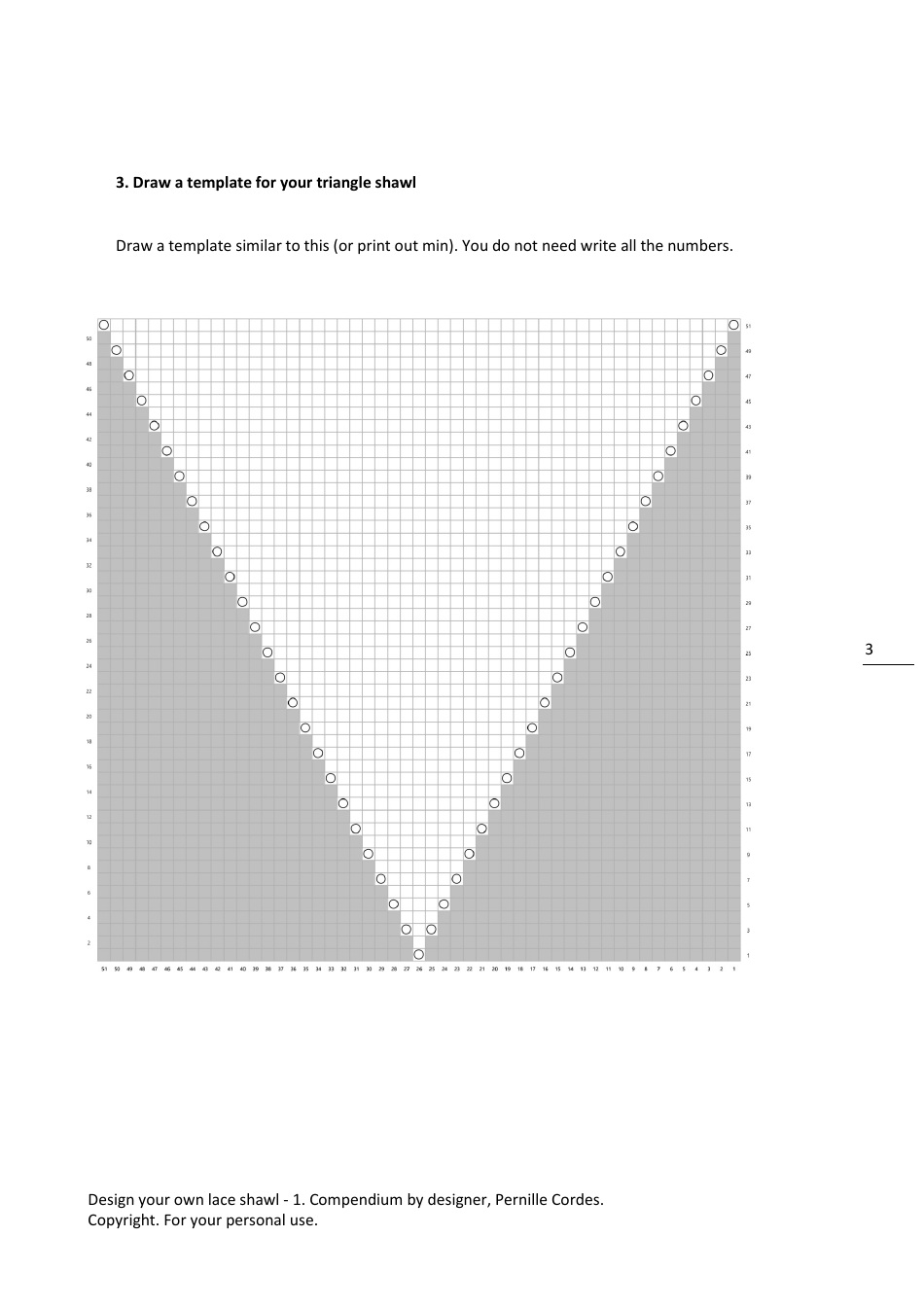 Triangular Lace Shawl Pattern - Pernille Cordes, Page 3