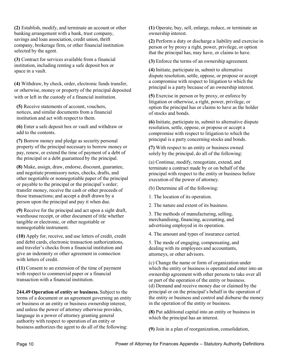 Form F-00036 Power of Attorney for Finance and Property - Wisconsin, Page 11