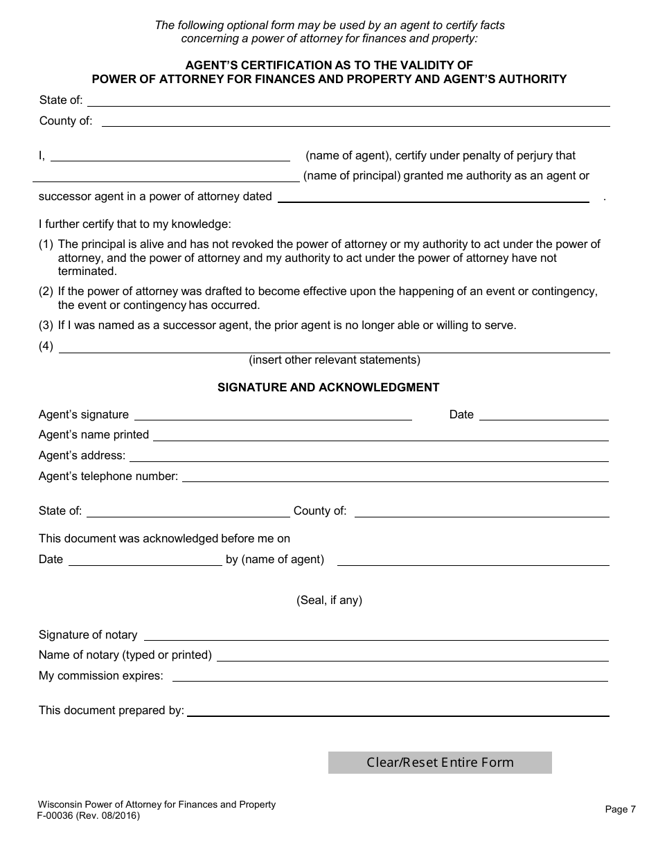 Form F-00036 - Fill Out, Sign Online and Download Fillable PDF ...