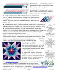 Starlight Quilt Block Pattern Template - Patti Carey, Page 2