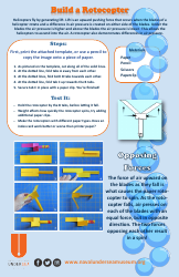 Paper Rotocopter Craft Template