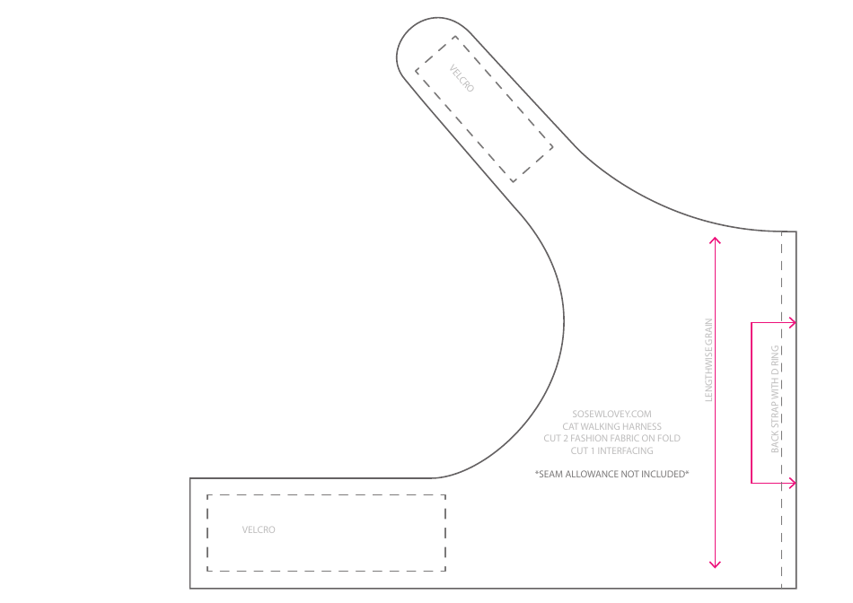 Cat Harness Pattern Template Download Printable PDF | Templateroller