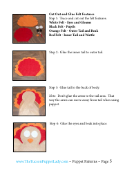 Turkey Felt Hand Puppet Templates - the Tucson Puppet Lady, Page 5