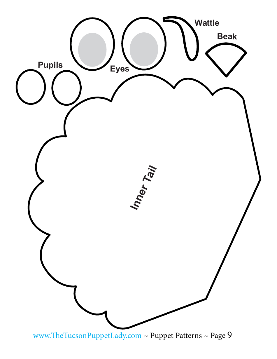 Turkey Felt Hand Puppet Templates - the Tucson Puppet Lady, Page 9