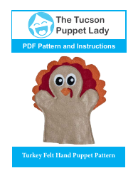 Document preview: Turkey Felt Hand Puppet Templates - the Tucson Puppet Lady