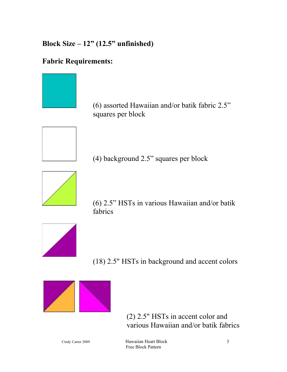 Hawaiian Heart Block Pattern, Page 3