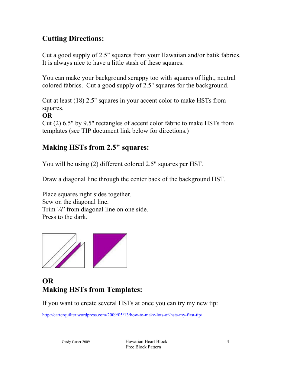 Hawaiian Heart Block Pattern, Page 4
