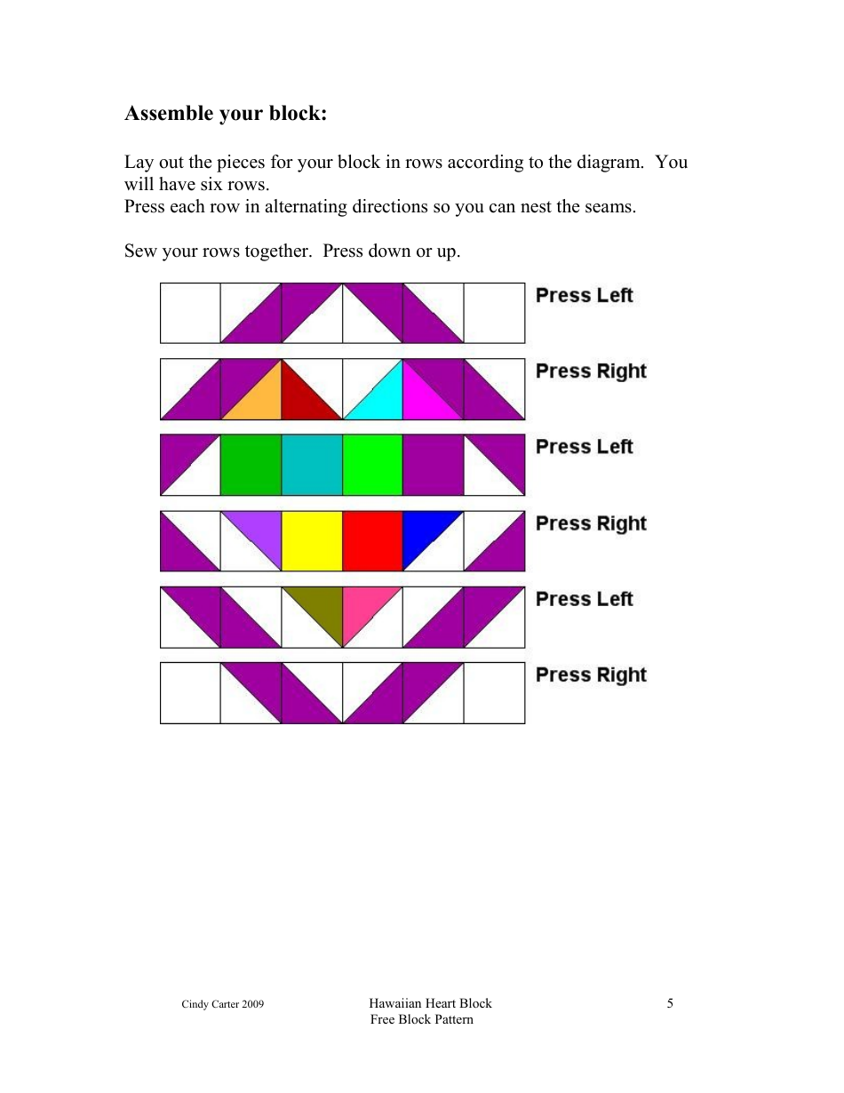 Hawaiian Heart Block Pattern, Page 5