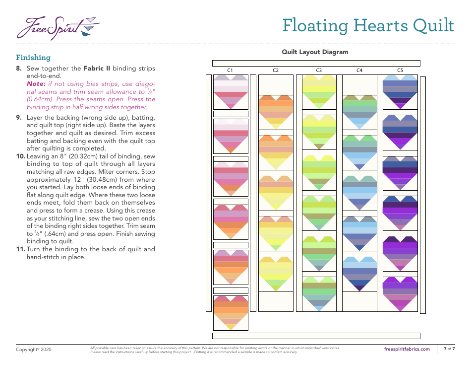 Floating Hearts Quilt Pattern, Page 7