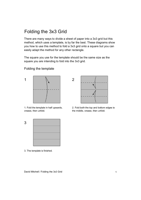 3x3 Grid Folding