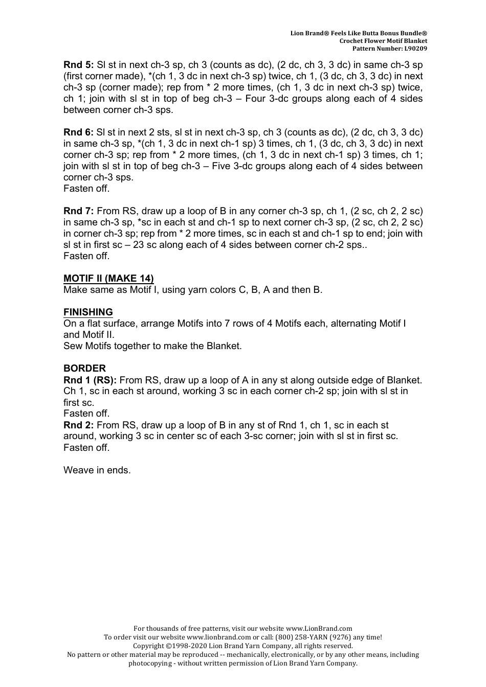 Flower Motif Blanket Crochet Pattern, Page 3