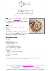 Document preview: Frozen Lotus Crochet Pattern