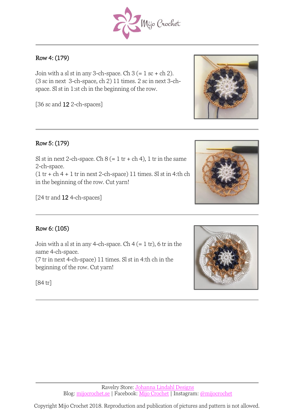 Frozen Lotus Crochet Pattern, Page 3