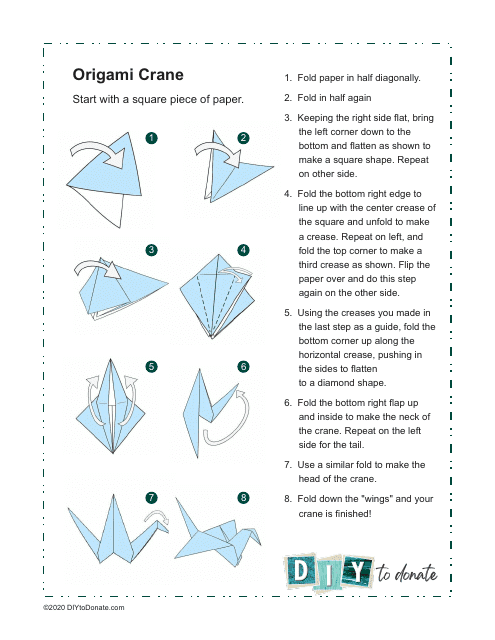 Origami Paper Crane Guide - Diy to Donate