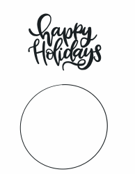 Happy Holidays Wreath Plate Pattern Template, Page 4