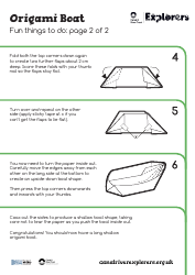 Origami Paper Boat Guide - Explorers, Page 2