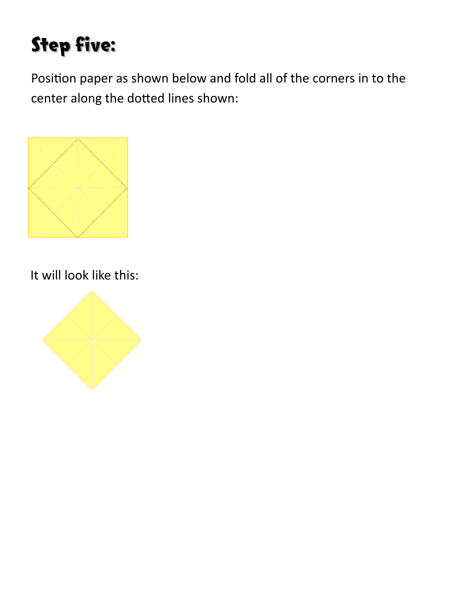 Origami Lotus Flower Directions, Page 4