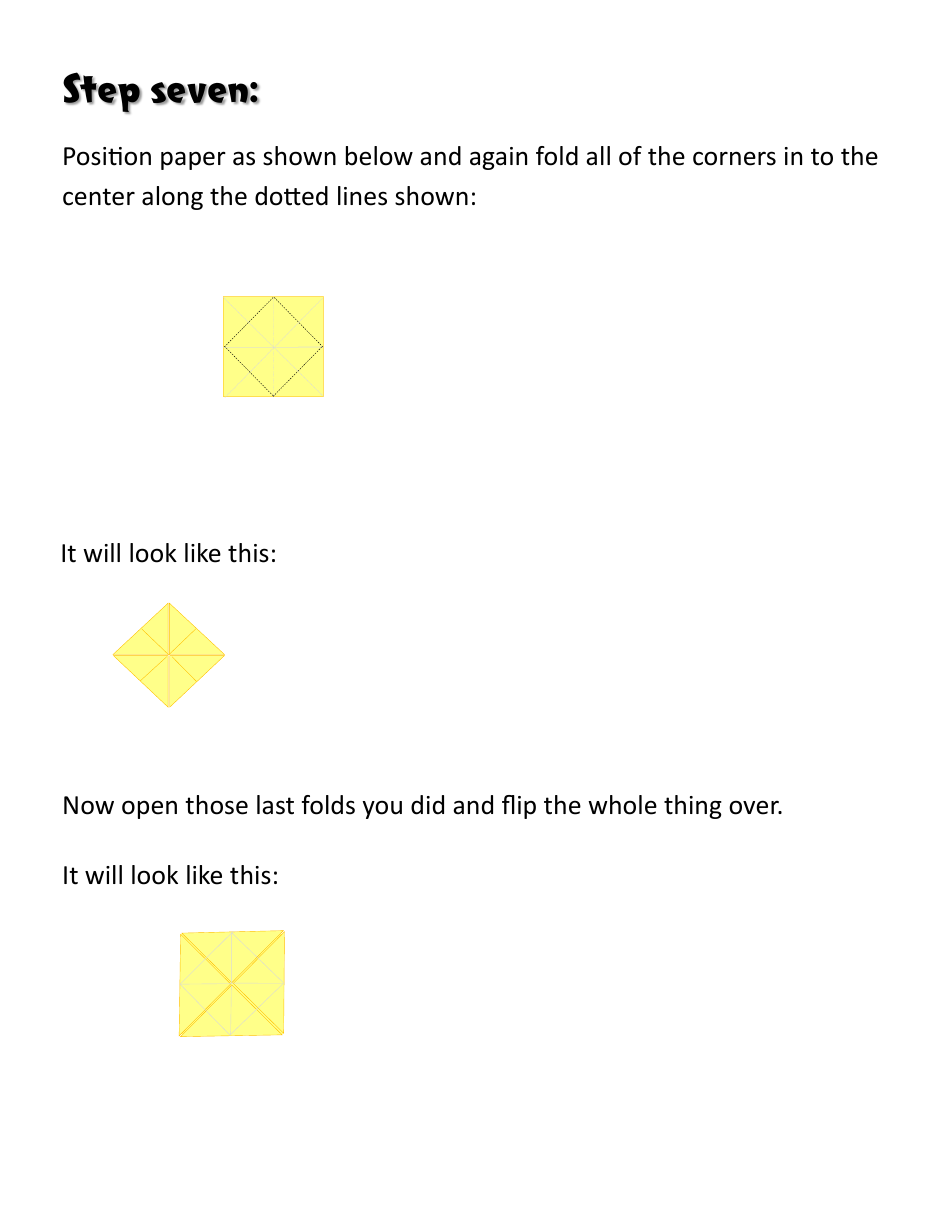 Origami Lotus Flower Directions, Page 6