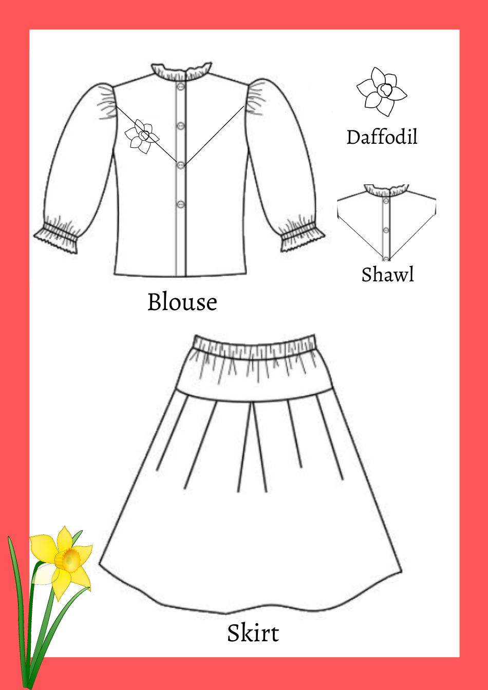 Welsh Lady Paper Doll Templates, Page 4