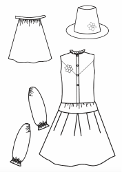 Welsh Lady Paper Doll Templates, Page 6