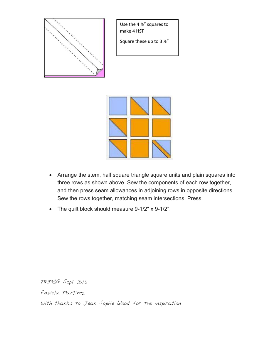 Autumn Maple Leaf Quilt Block Pattern, Page 3