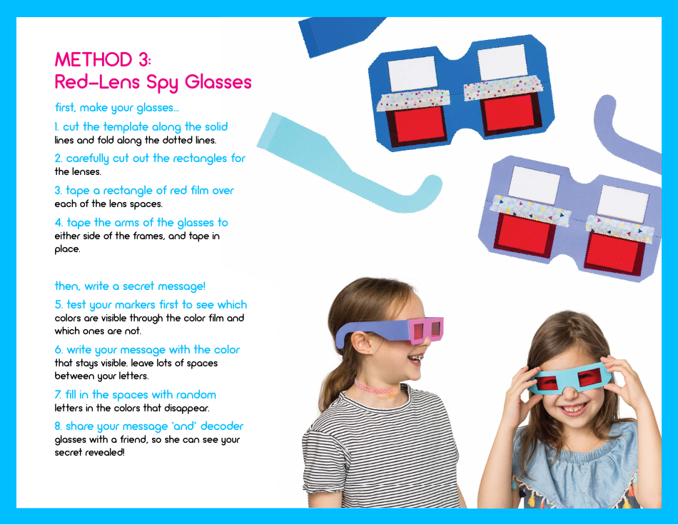 Red-Lens Spy Glasses Template, Page 3