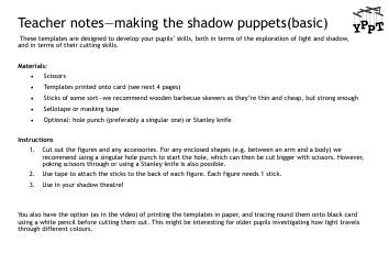 Shoebox Shadow Theatre Templates, Page 3